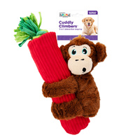 Outward Hound 3-in-1 Cuddly Climbers Monkey Plush Dog Squeaker Toy image