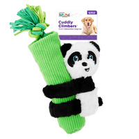 Outward Hound 3-in-1 Cuddly Climbers Panda Plush Dog Squeaker Toy image