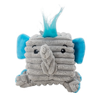 Charming Pet Cube-Eez Elephant 2-in-1 Plush Dog Squeaker Toy Grey image