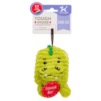 Charming Pet Cube-Eez Gator 2-in-1 Plush Dog Squeaker Toy Green image