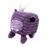 Charming Pet Cube-Eez Hippo 2-in-1 Plush Dog Squeaker Toy Purple image