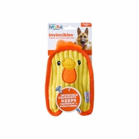 Outward Hound Invincibles Chicky Durable Plush Dog Squeaker Toy Yellow XS image