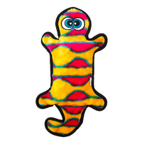 Outward Hound Invincible Gecko Plush Dog Toy with 4 Squeakers Red/Orange image