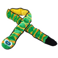 Outward Hound Invincible Ginormous Snake Dog Toy with 12 Squeakers Green image