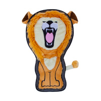 Outward Hound Tough Seamz Lion Plush Dog Squeaker Toy Tan Medium image