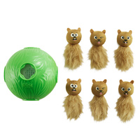 Outward Hound Nina Ottosson Dog Snuffle N Treat Ball Interactive Dog Toy Green image
