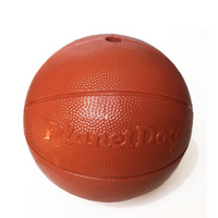 Planet Dog Orbee-Tuff Sport Basketball Treat Dispenser Interactive Dog Toy Brown image