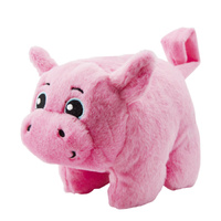 Outward Hound Tail Poppers Pig Interactive Plush Dog Squeaker Toy XS image