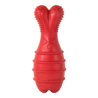 Petstages Grunting Fetch Bunny Interactive Play Pet Dog Toy Red image