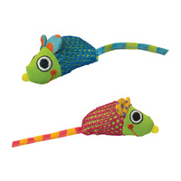 Petstages Catnip Dental Health Chew Mice Interactive Play Cat Toy 2 Pack image