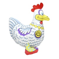 Petstages Madcap Well-Heeled Poultry Plush Pet Dog Squeaker Toy image