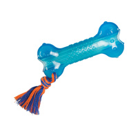 Petstages Orka Bone Treat Dispenser Dental Pet Dog Chew Toy Blue image