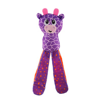 Outward Hound Silly Legz Giraffe Interactive Plush Dog Toy Purple image