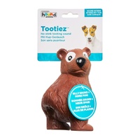 Outward Hound Tootiez Latex Rubber Grunter Bear Dog Squeaker Toy Small image