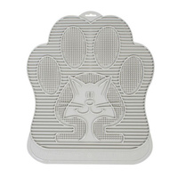 Omega Paw Roll N Clean Paw Cleaning Litter Mat Removes Litter Lodged Grey image