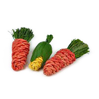 Petface Pipkins Vegetable Gnawer Corn & Carrots Toy for Small Animals 3 Pack image