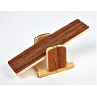 Petface Pipkins Woodies Natural Bark See Saw Toy for Small Animals image
