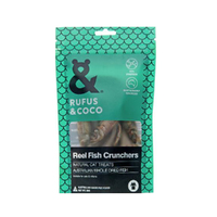 Rufus & Coco Reel Fish Crunchers Natural Treats for Cats & Kittens 30g x 4 image