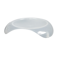 SmartCat Food Dish Shallow & Elevated Cat Bowl Transparent White image