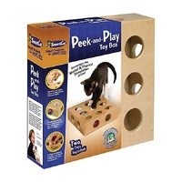 SmartCat Peek-and-Play Interactive Play Cat Toy Box incl Two Toys image