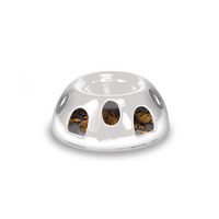 SmartCat Tiger Diner Ceramic Slow Feeder Interactive Cat Bowl White image