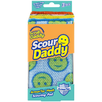 Scrub Daddy Scour Daddy ArmorTec Mesh Scouring Pad Scratch Free 3 Pack image