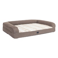 Superior Pet Orthopaedic Pet Sofa Non-slip Base Light Brindle Faux Fur Small image