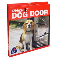 Transcat Dog Door 4-Way Locking Door Clear Large 285mm Flap Width image