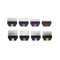 Wahl KM Stainless Steel Wide Blade Attachment Combs Set 8 Pieces image
