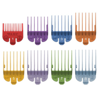 Wahl Plastic Color Coded Cutting Guide Comb Set 1-8 for Clippers image