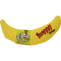 Yeowww Chi-Cat-a Banana Catnip Filled Durable Cat Toy Yellow 7 Inch image
