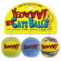Yeowww My Cats Balls Interactive Catnip Filled Durable Cat Toy 3 Pack image
