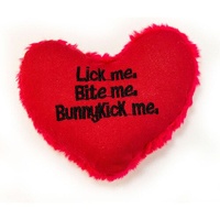 Yeowww Hearrrt Attack Lick Me Bite Me Bunnykick Me Catnip Filled Durable Cat Toy image
