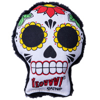 Yeowww La Cat-Rina Skull Catnip Filled Fuzzy Soft Durable Cat Toy image