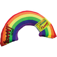 Yeowww Rainbow Catnip Filled Durable Cotton Twill Cat Toy 6 Inch image
