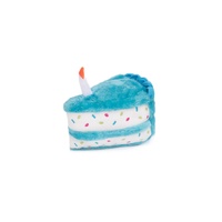 ZippyPaws Birthday Cake Interacitve Play Dog Squeaker Toy Blue image
