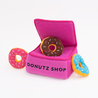 ZippyPaws Zippy Burrow: Donutz Box Interactive Plush Dog Squeaker Toy image