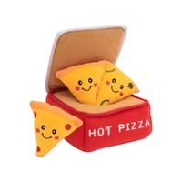 ZippyPaws Zippy Burrow: Pizza Box Interactive Plush Dog Squeaker Toy image