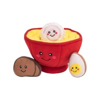 ZippyPaws Zippy Burrow: Ramen Bowl Interactive Plush Dog Squeaker Toy image
