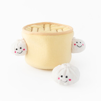 ZippyPaws Zippy Burrow: Soup Dumplings Interactive Plush Dog Squeaker Toy image