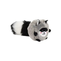 ZippyPaws Bushy Throw: Raccoon Faux Fur Interactive Dog Squeaker Toy image