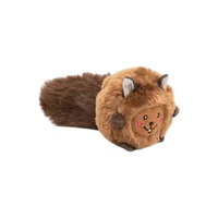 ZippyPaws Bushy Throw: Squirrel Faux Fur Interactive Dog Squeaker Toy image