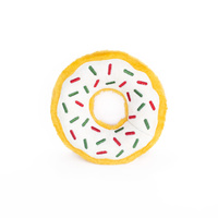 ZippyPaws Donutz: Peppermint Interactive Plush Dog Squeaker Toy image