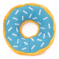 ZippyPaws Jumbo Donutz: Blueberry Interactive Plush Pet Dog Squeaker Toy image