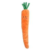 ZippyPaws Jigglerz: Carrot Interactive Plush Pet Dog Squeaker Toy image