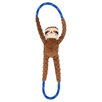 ZippyPaws RopeTugz: Sloth Interactive Durable Pet Dog Squeaker Toy image