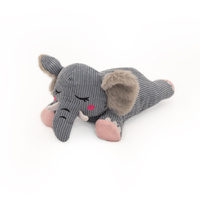 ZippyPaws Snooziez with Shhhqueaker: Elephant Interactive Dog Squeaker Toy image