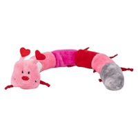 ZippyPaws Valentines Caterpillar Deluxe with 7 Squeakers Dog Squeaker Toy image