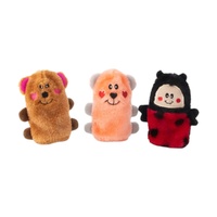ZippyPaws Valentines Squeakie Buddies Interactive Pet Dog Squeaker Toy 3 Pack image