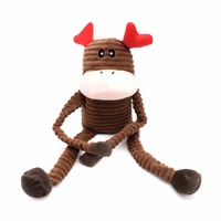 ZippyPaws Holiday Crinkle: Reindeer Interactive Dog Squeaker Toy Large image